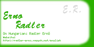 erno radler business card