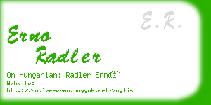 erno radler business card